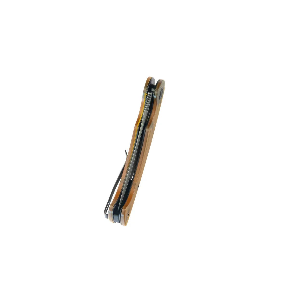 Kubey Scimitar 3.46" 14C28N Brown Ultem KUB173H