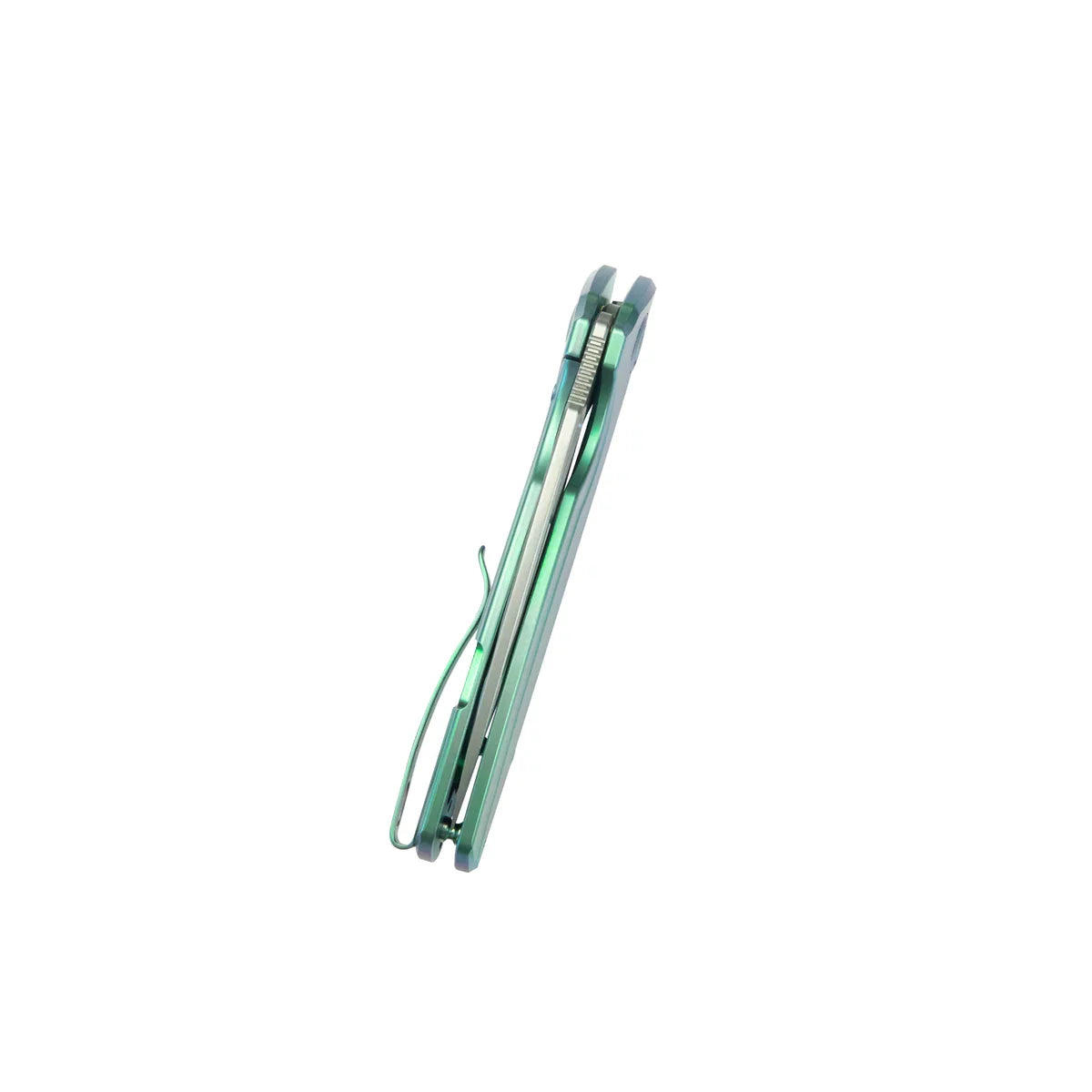 Kubey Knife Tityus 3.39" 14C28N Green Titanium KUB360B
