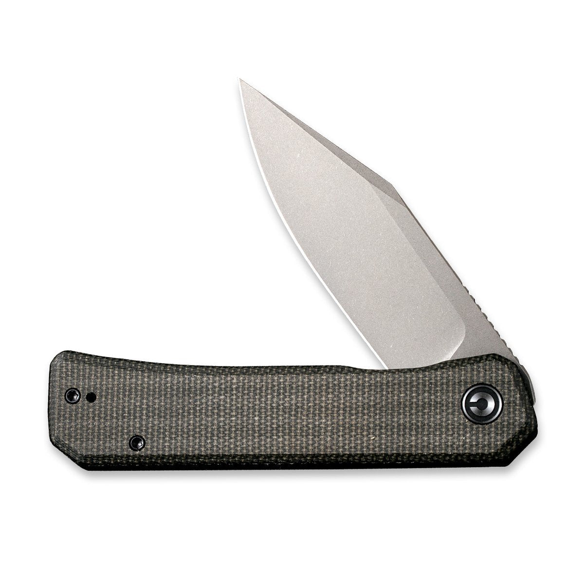 CIVIVI Relic Folding Knife C20077B3 3.48" Gray Stonewashed Nitro-V Blade Dark Green Micarta Handle