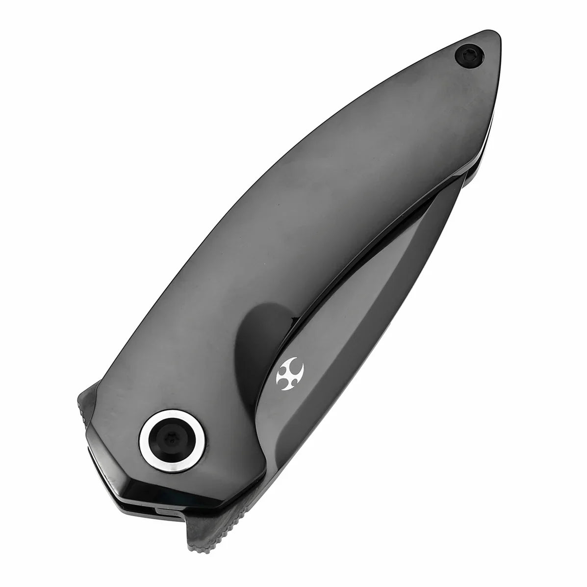 Kansept ODD 21 K1077A7 – 3.08" Mirror DLC CPM 20CV Blade, Mirror DLC Titanium Handle, Titanium Frame Lock (Tuff Knives Design)