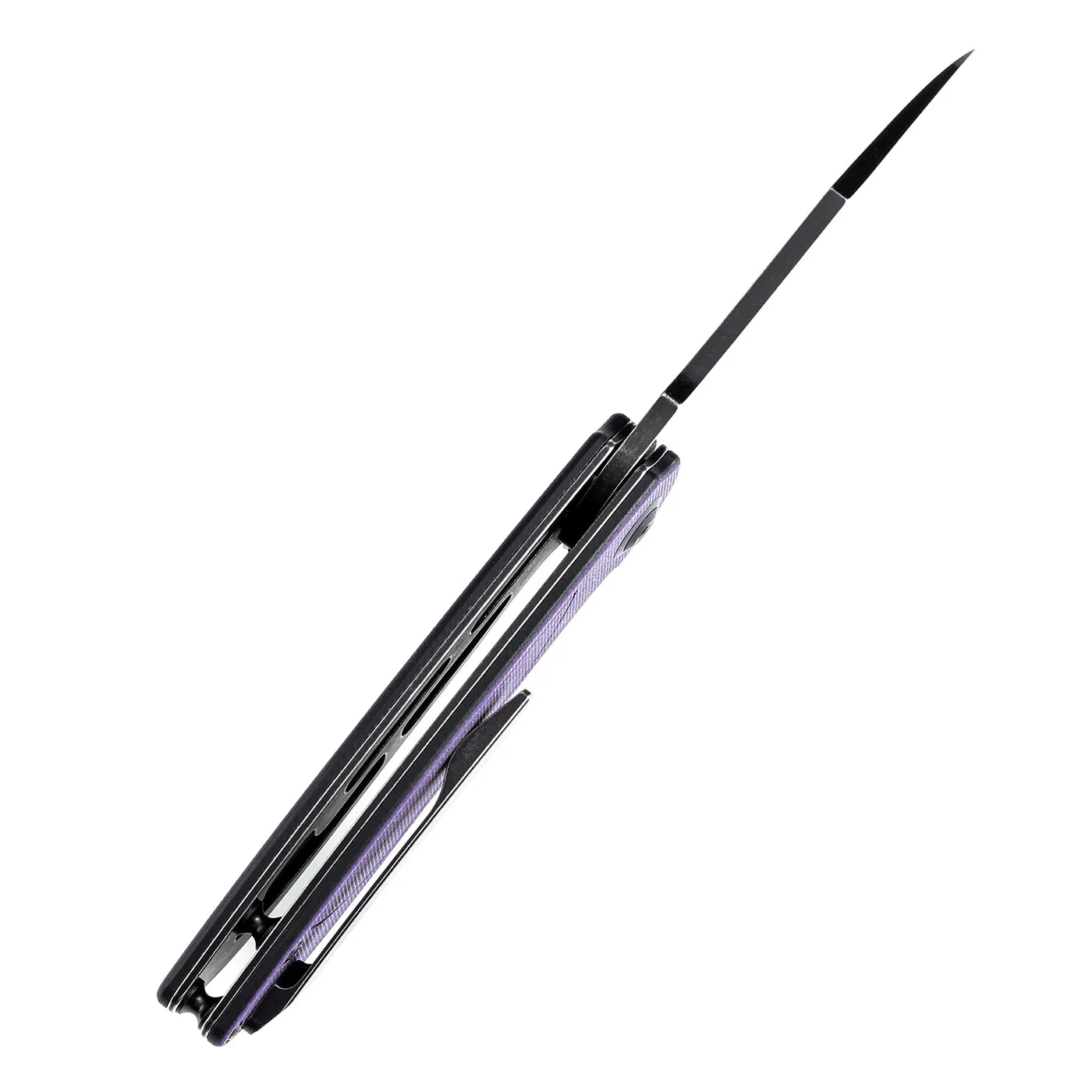 Kansept Prometheus 3.29" Blackwash 14C28N Purple and Black G10 T1040A4