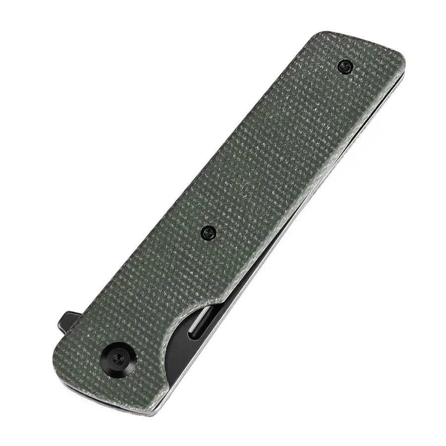 Tenable Anomaly T2038T2 – 3.14" Blackwash Nitro-V Tanto Blade, Green Micarta Handle with Liner Lock