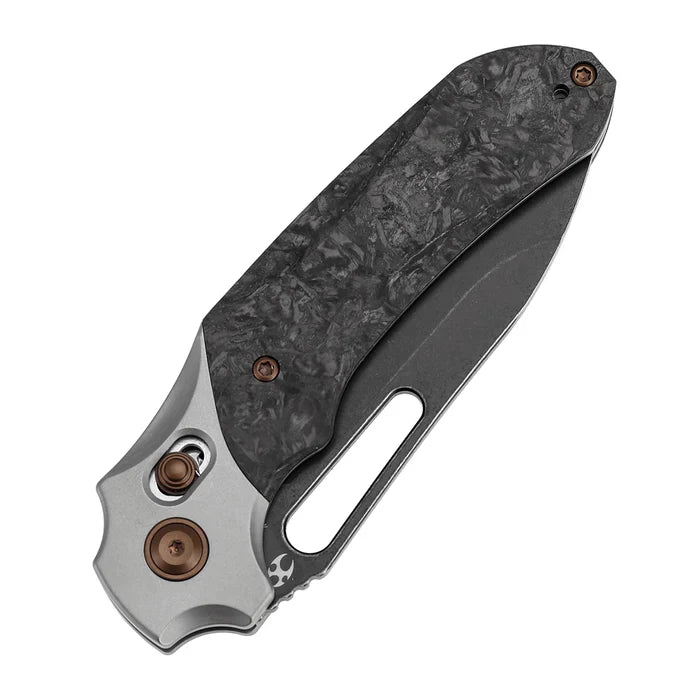 Quasar Blackwash CPM 20CV Stonewashed Titanium, Dark Matter Glow FatCarbon