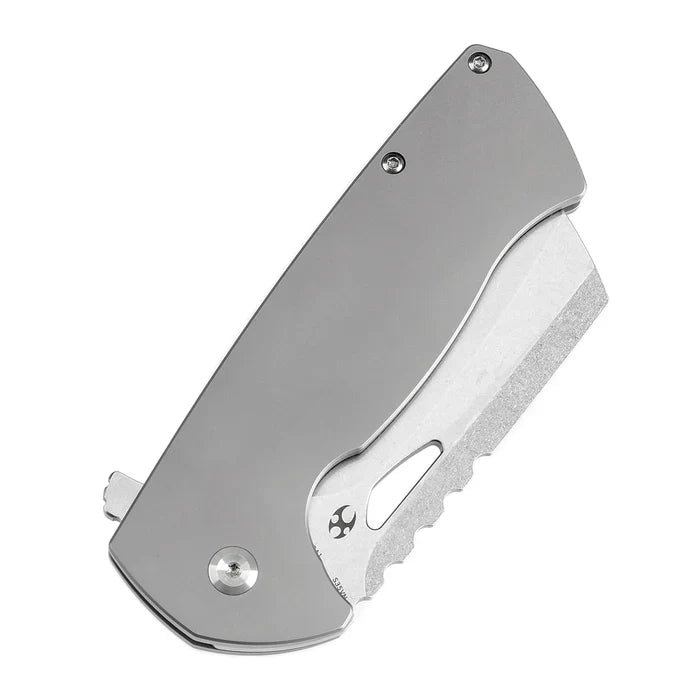 Kansept Leviathan 3.9'' Stonewashed CPM S35VN Bead Blasted Titanium K1083A1