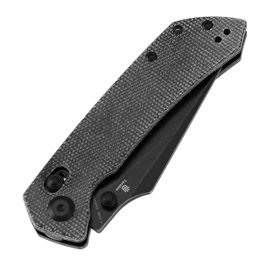 Tenable Fenrir T1034V3 – Black Micarta, 3.48" Blackwashed Nitro-V Blade, Sparrow Knife Co. Design