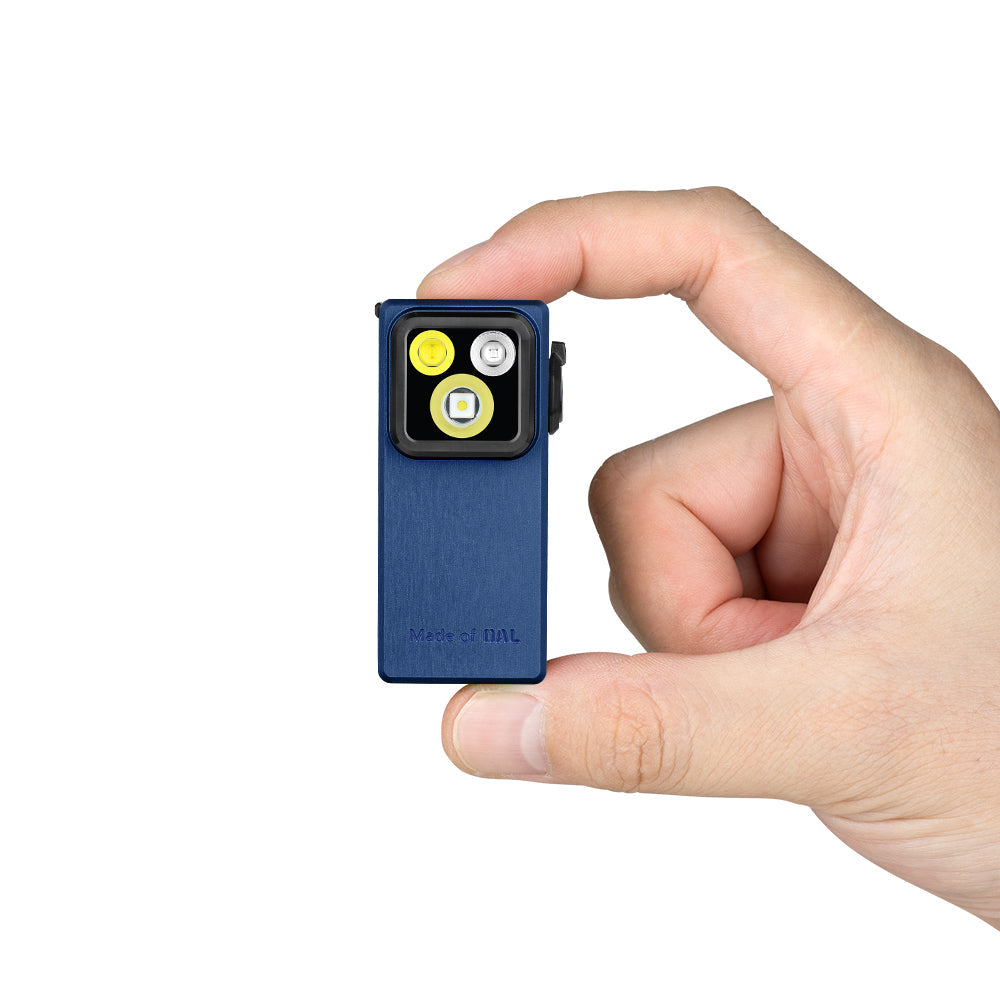 Olight Oclip Ultra 530 Lumen USB-C Rechargeable 3-in-1 Flashlight w/ RED and UV LEDs - Navy Blue