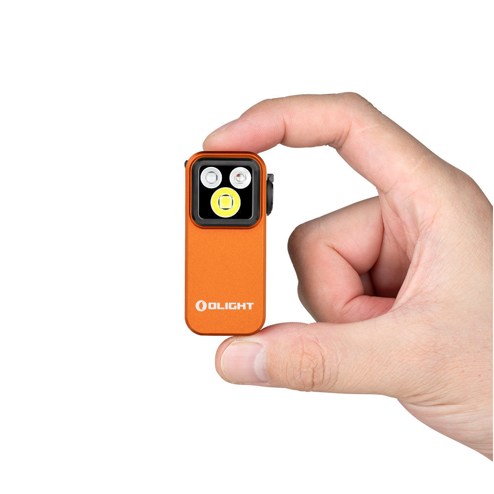 Olight Oclip Pro S – 600 Lumen Clip Flashlight w/ UV, RGB & Magnet (Orange)