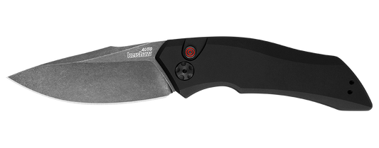 Kershaw Launch 1 7100BW Automatic Knife Black Aluminum (3.4" BlackWash CPM 154)