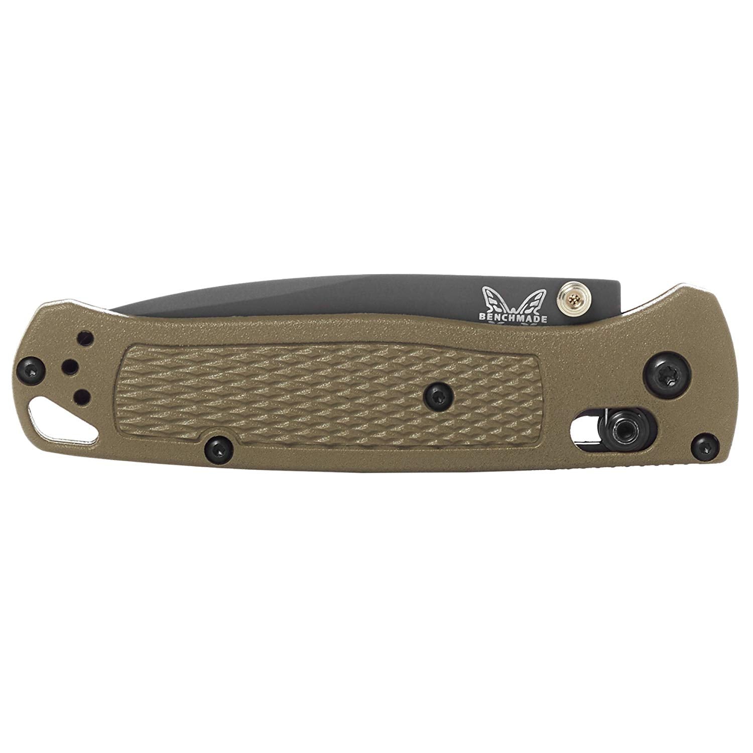 Benchmade Bugout 535GRY-1 closed view – Ranger Green Grivory handle