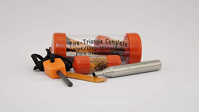 Fire-Triangle Complete Bellows Based 3-Piece Fire Starting Kit