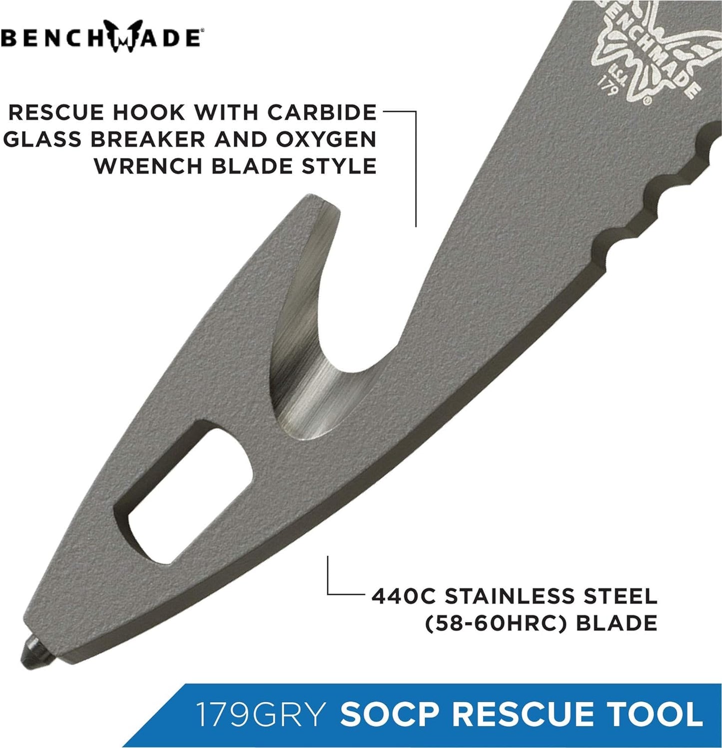 Benchmade SOCP 179GRY skeletonized handle and finger loop detail