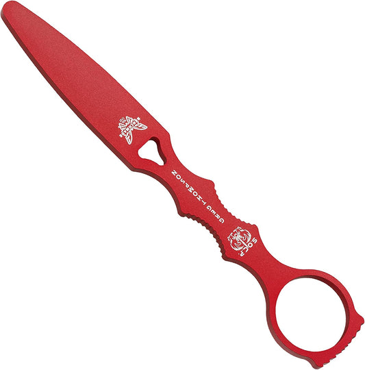 Benchmade SOCP Trainer 176T front view - 3.22" red 440C training dagger fixed blade trainer