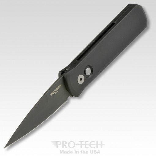 Pro-Tech Knives Godson 721 Automatic Folding Knife 3.15in DLC Coated 154cm Steel Blade