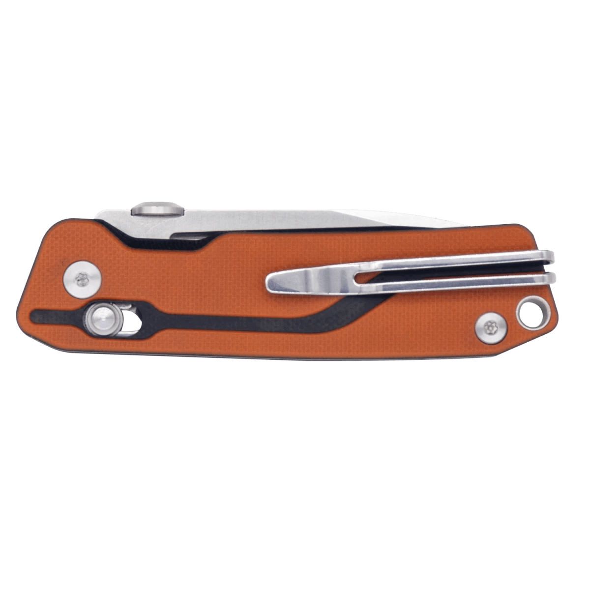 SRM Rubik - 2.72" Brushed Blade - Orange/Black G10 Handle - 7228-GJ