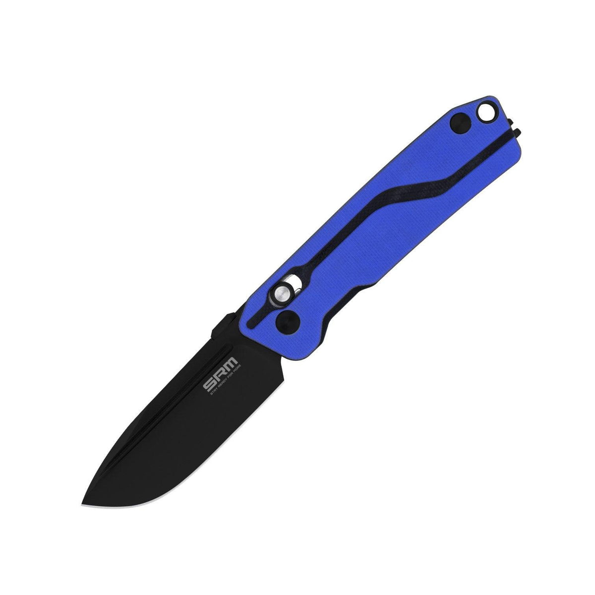 SRM Rubik - 2.72" Black Blade - Blue/Black G10 Handle - 7228-GI
