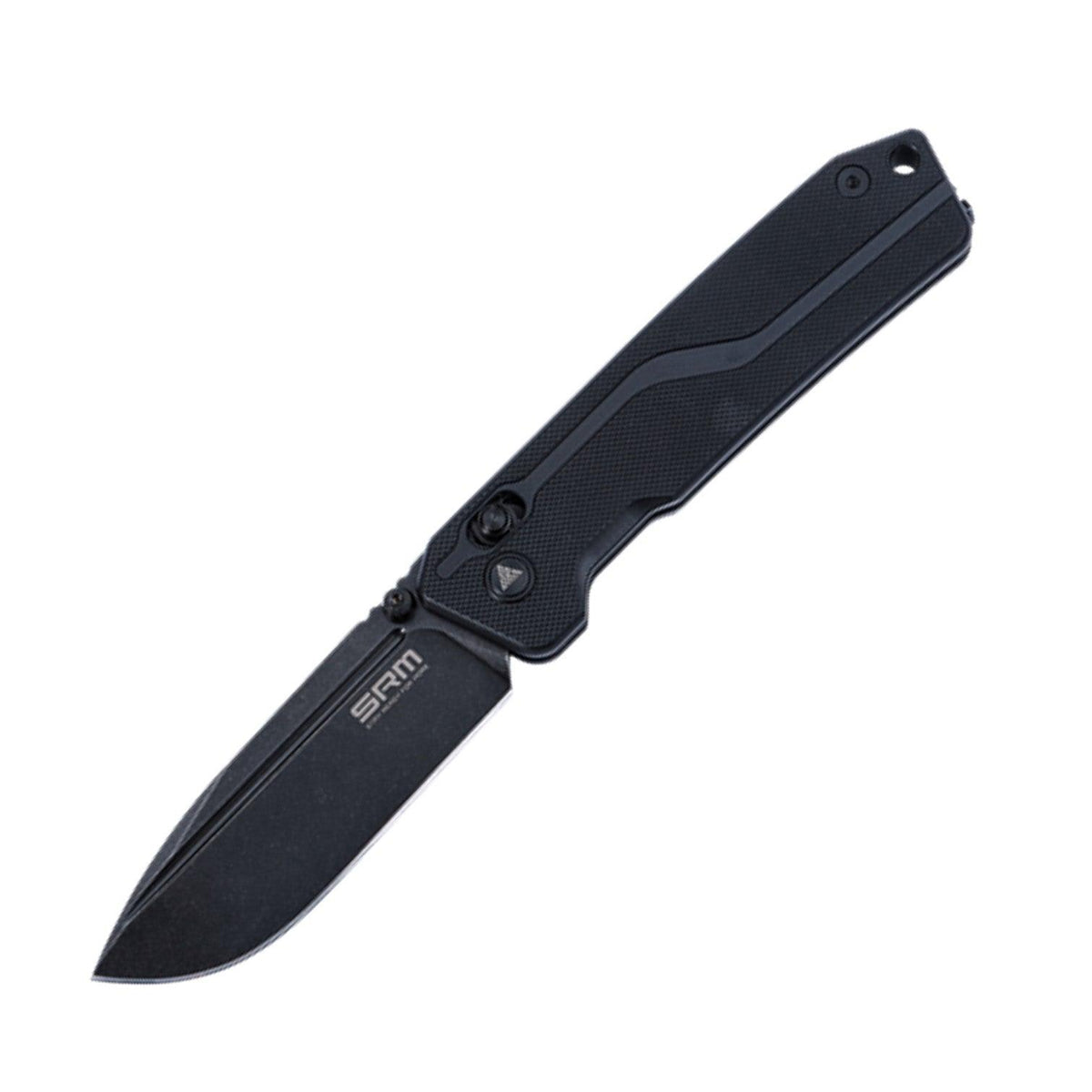 SRM Rubik - 3.4" Black Stonewash Blade - Black Micarta Handle - 7228L-MB2