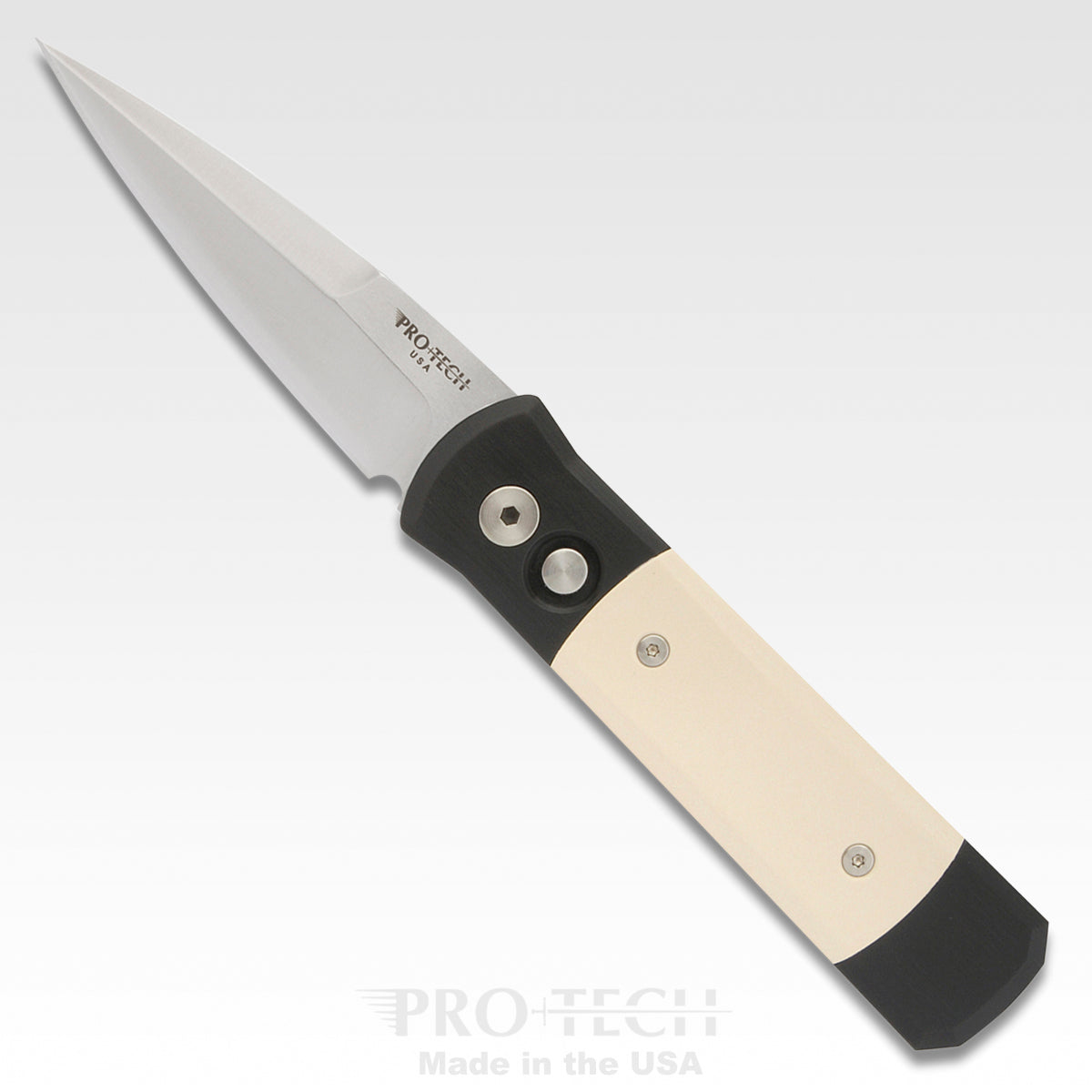 Pro-Tech Knives Godson 751 Automatic Folding Knife 3.15 Inch Blade Ivory Micarta Inlay Handles