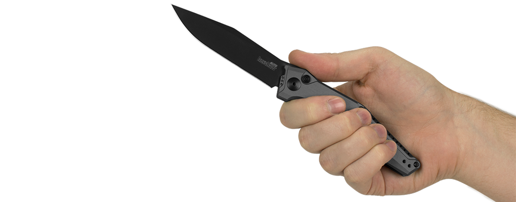 Kershaw Launch 7 7900GRYBLK Automatic Knife Gray Aluminum (3.75" DLC CPM 154)