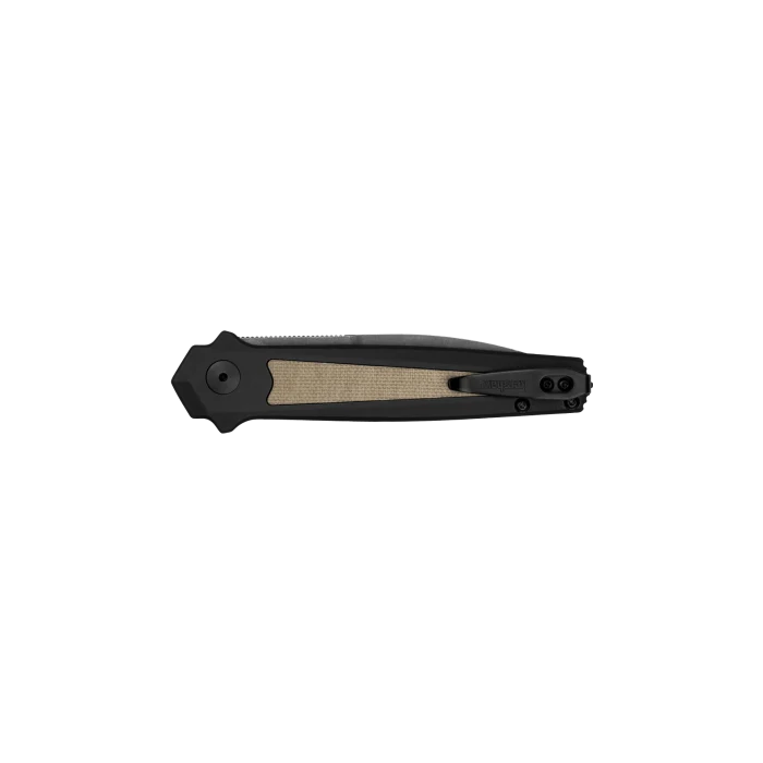 Kershaw Launch 15 Automatic Knife 3.5" Stonewash Magnacut Black Aluminum Canvas Micarta