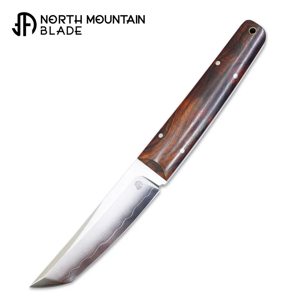 North Mountain Blade ChopMiniFixed-desertironwood front view fixed blade knife