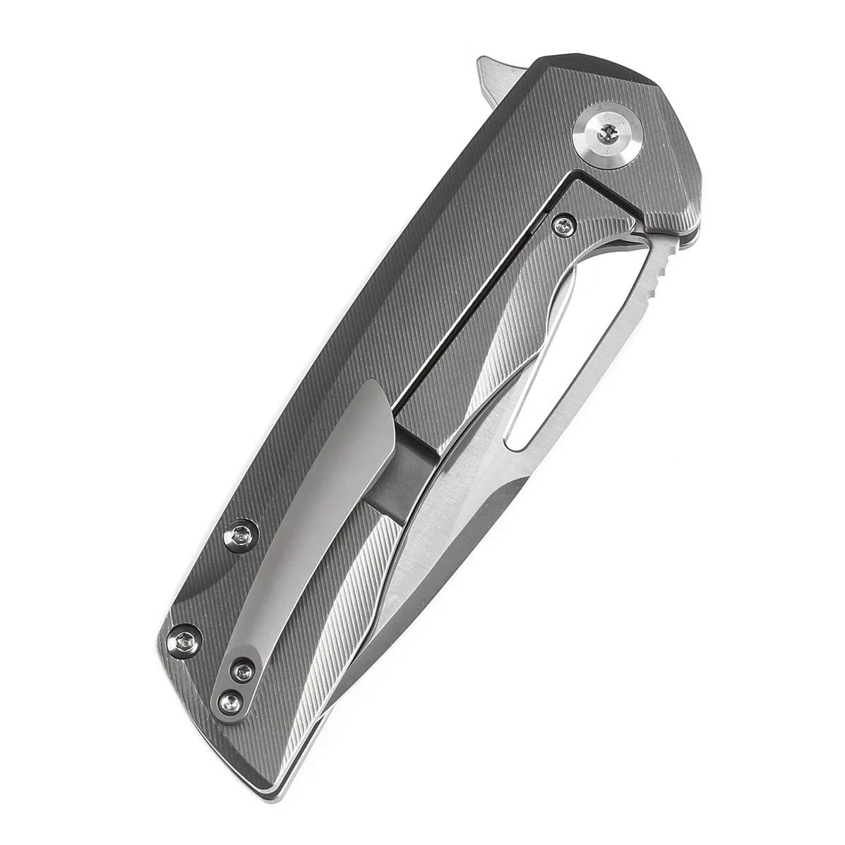 Kansept Kryo 3.58" CPM S35VN Micro Milling Titanium Grey K1001A7