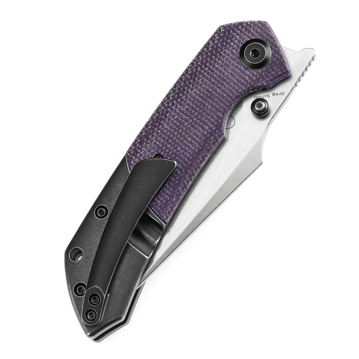 Kansept Fenrir 3.48" CPM S35VN Blackwash Titanium + Purple Micarta K1034Z1
