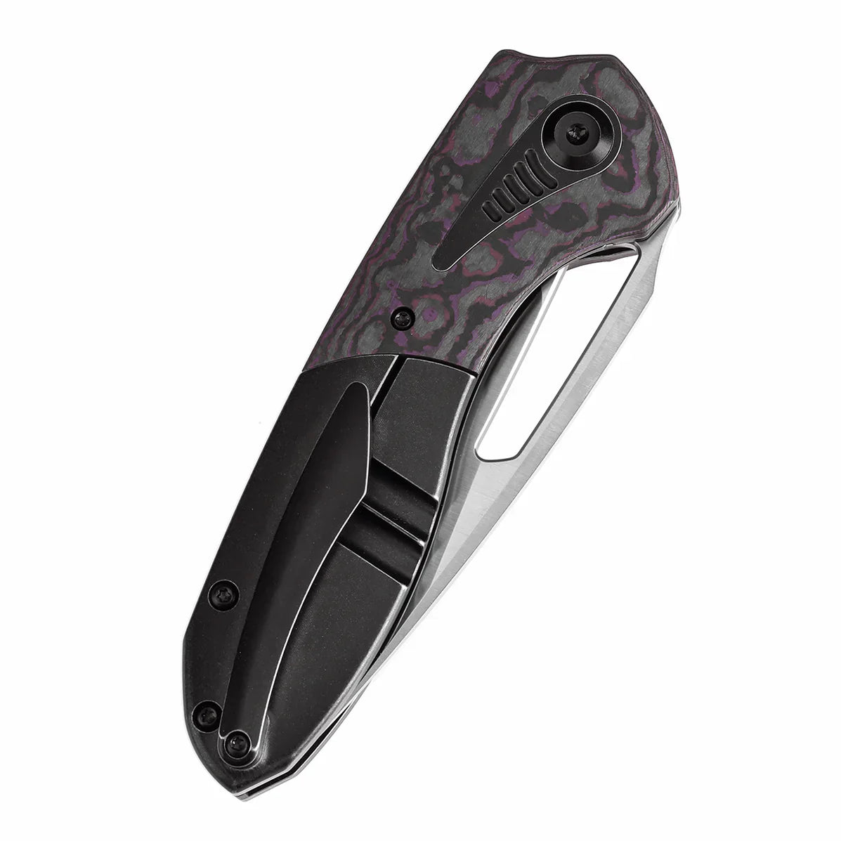 Kansept Thoth 3.43" Satin CPM 20CV Blackwash Titanium + Purple Haze Carbon Fiber K1075T1