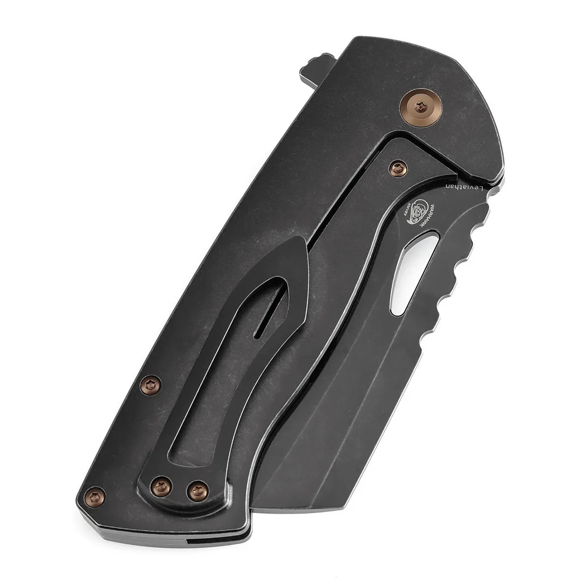 Kansept Leviathan 3.9" CPM S35VN Blackwash Titanium with Holes Black K1083A3