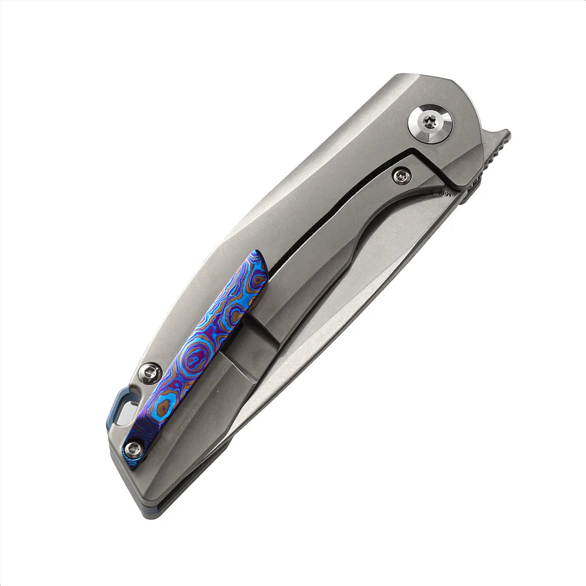 Kansept Mini Accipiter 2.9" CPM-S35VN Titanium and Timascus K2007A4