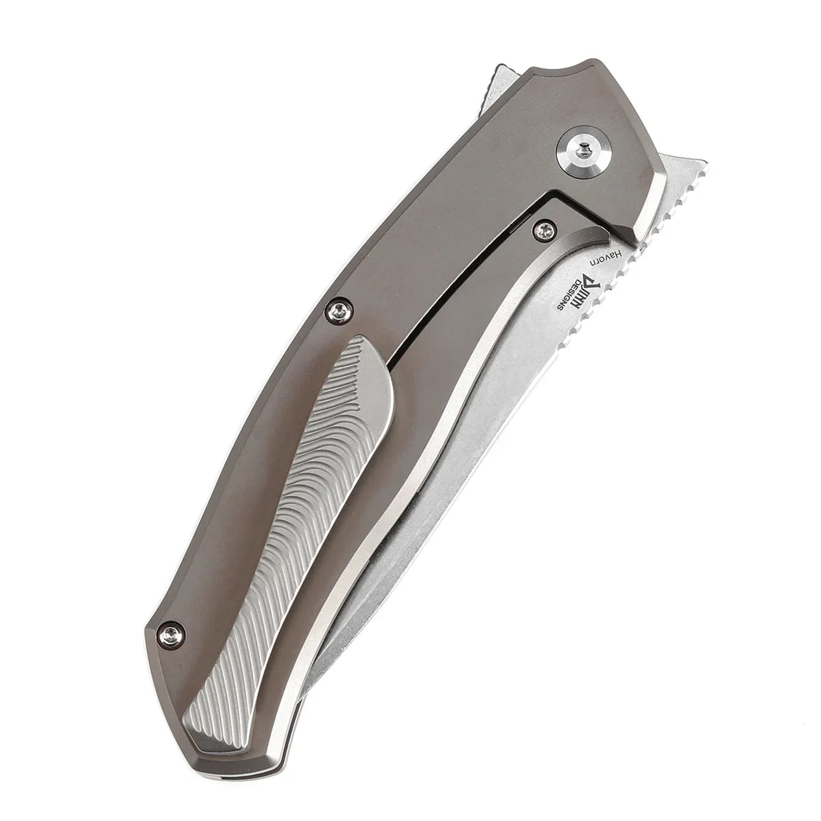 Kansept  HAVÃƒËœRN 3.48" CPM S35VN Bronze Anodized Titanium + Copper Carbon Fiber Inlay K1069A4