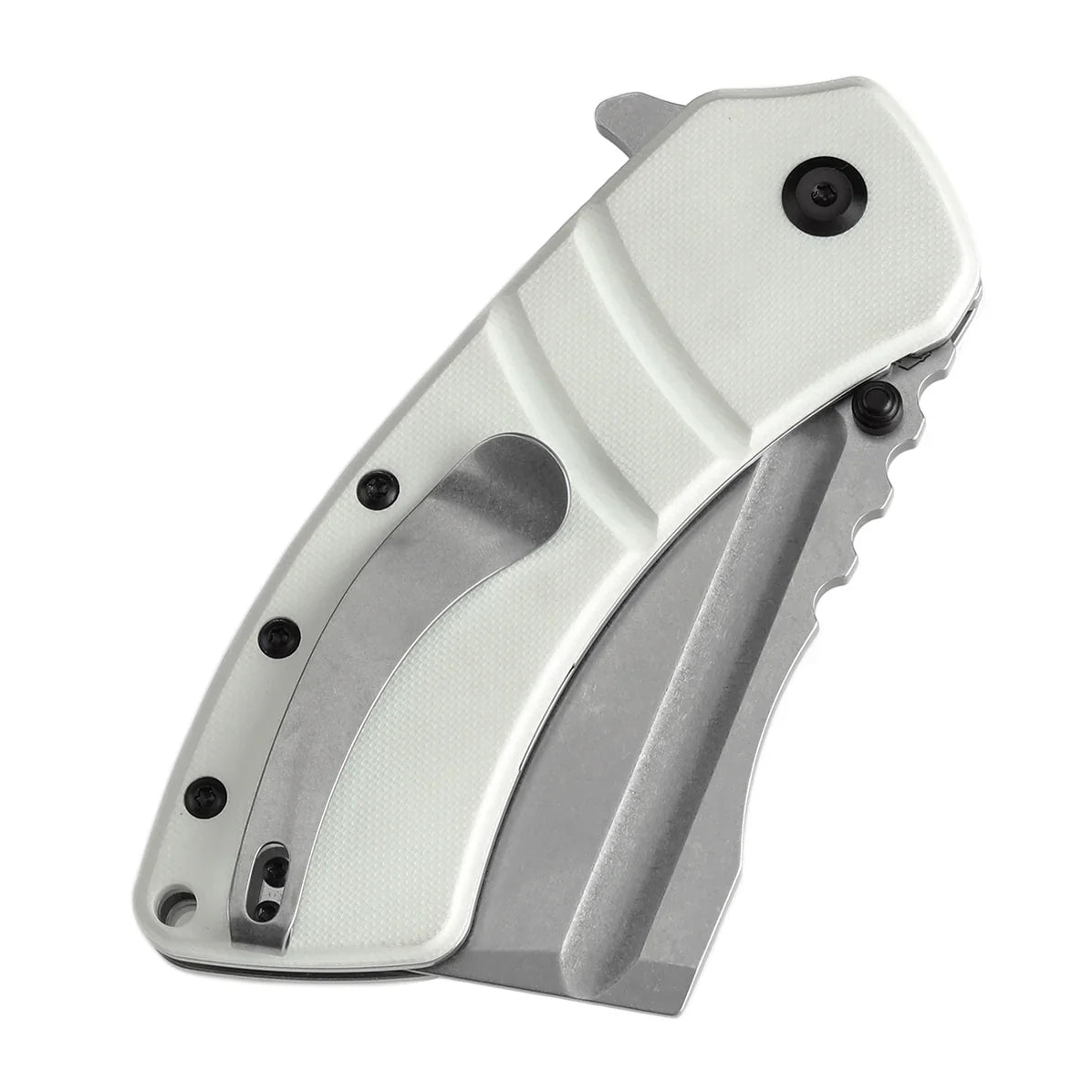 Kansept XL Korvid 3.55" 154CM White G10 T1030A9