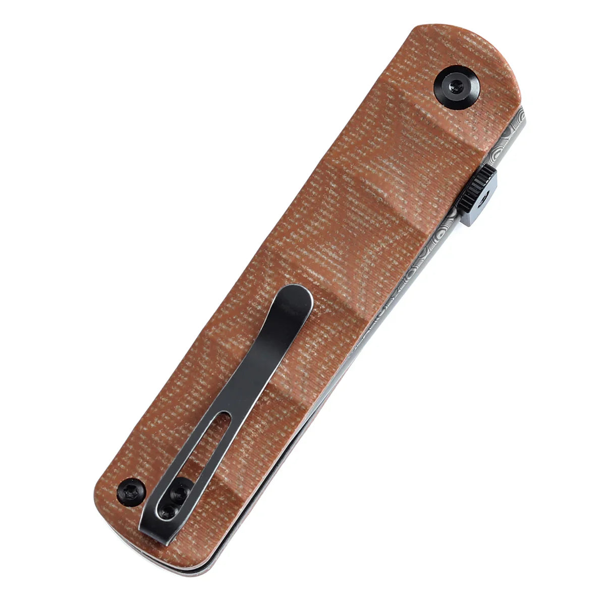 Kansept BTF 3.24" Damascus Brown Micarta K1064A4