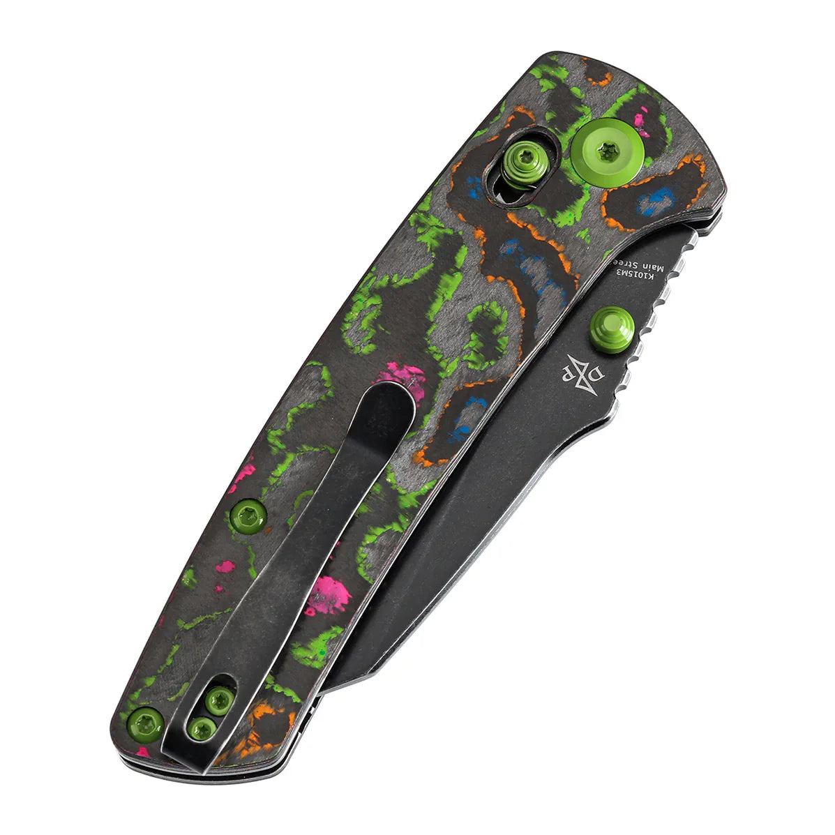 Kansept Main Street 3.36" CPM S35VN 80S Camo Carbon Fiber Black Green K1015M3