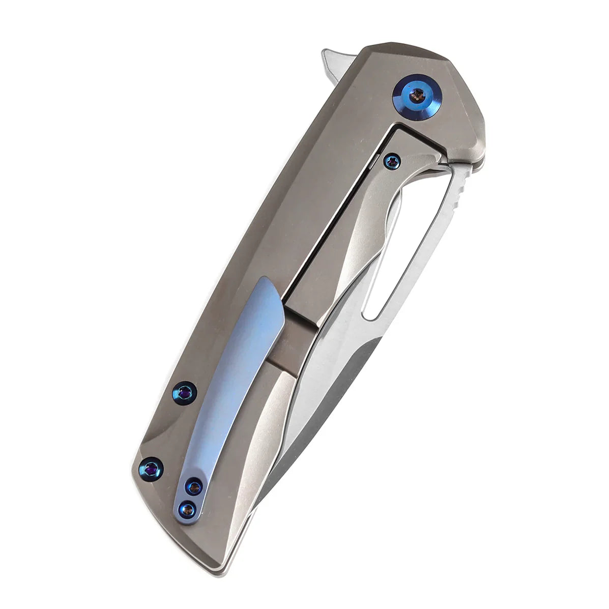 Kansept Kryo 3.58" CPM S35VN Bronze Anodized and Stonewashed Titanium Grey K1001A8