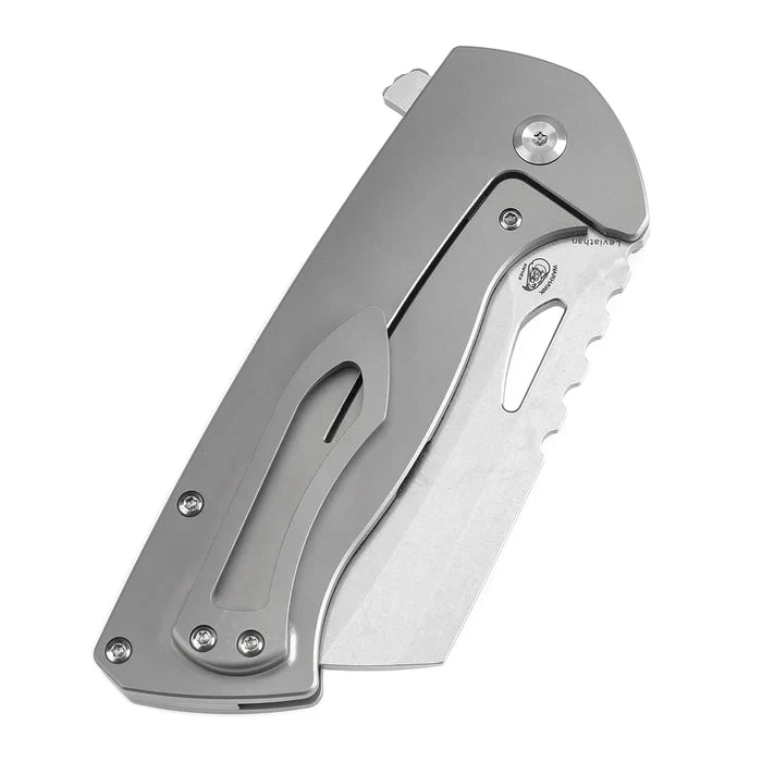 Kansept Leviathan 3.9'' Stonewashed CPM S35VN Bead Blasted Titanium K1083A1