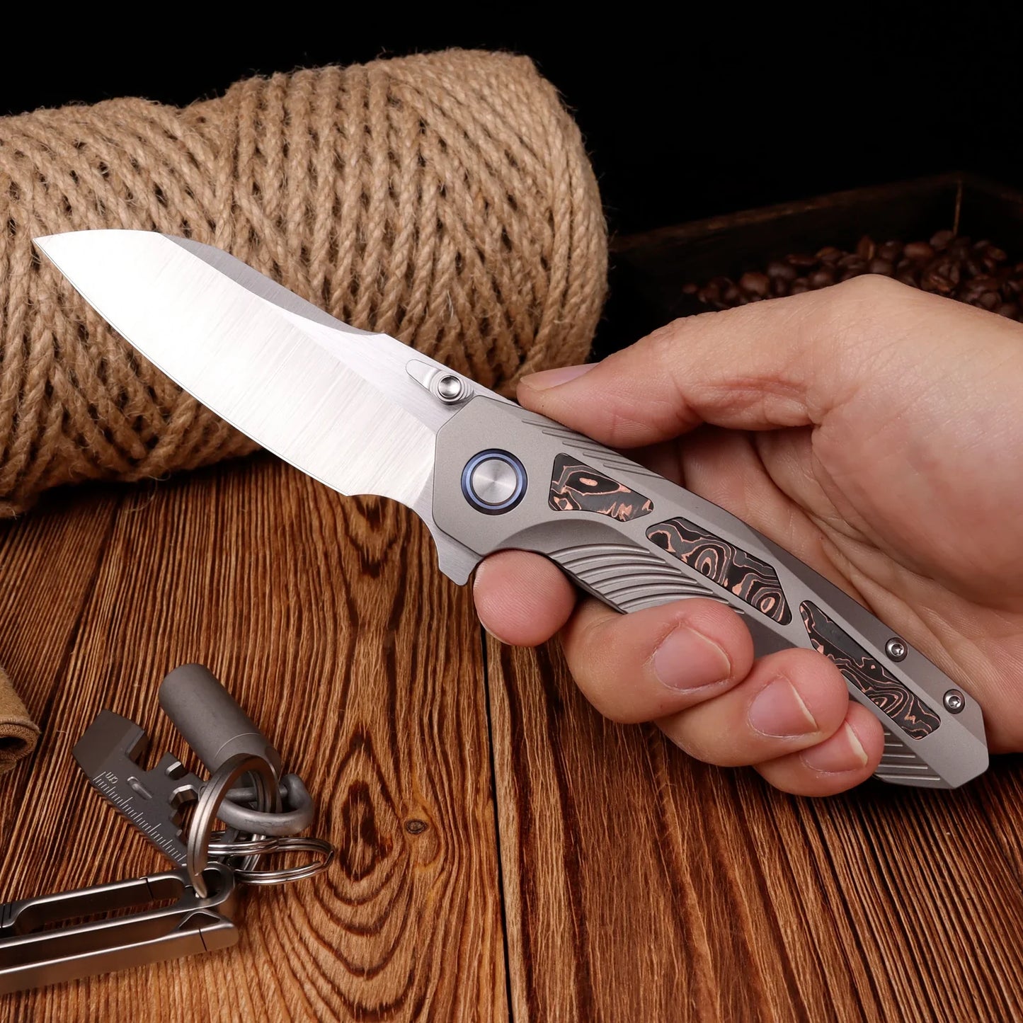 Remette Kestrel 2.83" S35VN  Titanium Gray RTPO-C