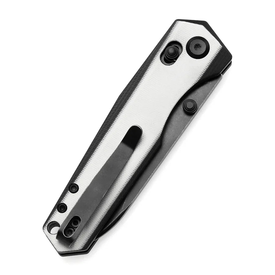 Kansept Beaver 3.44" Blackwash Nitro-V Ivory White and Black G10 T1105V2