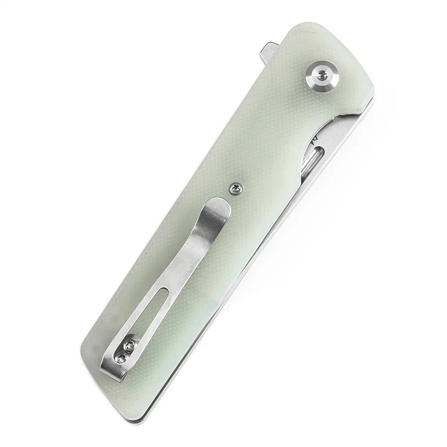 Tenable Anomaly T2038T4 – 3.14" Stonewashed Nitro-V Tanto Blade, Jade G10 Handle with Liner Lock