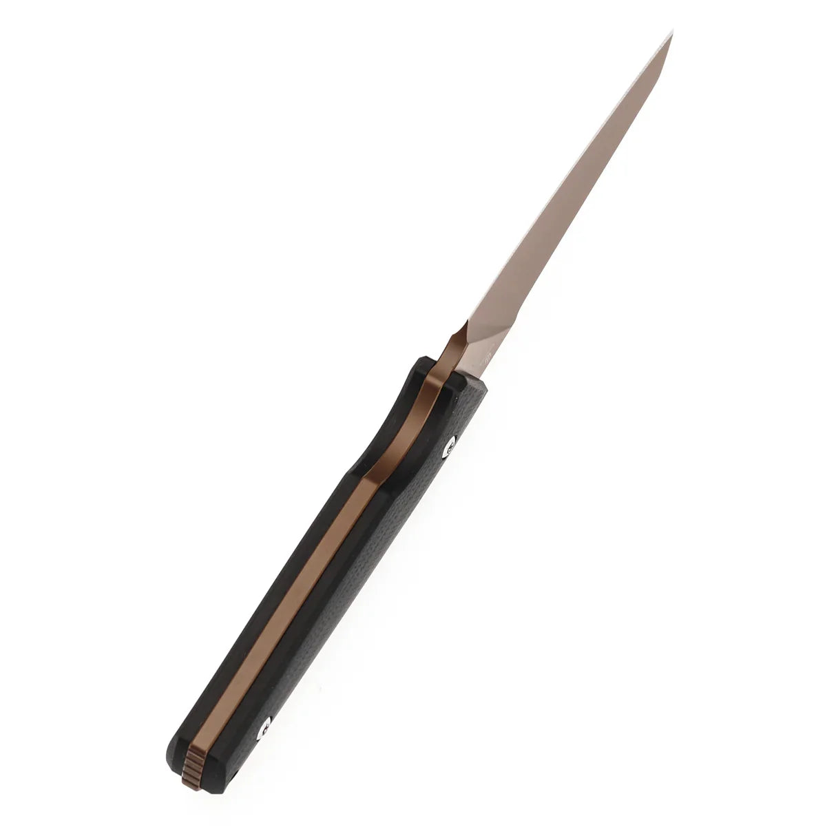 Tenable Parr G011B2 – 3.12" Stonewashed CPM S35VN Drop Point Blade, Copper Carbon Fiber Handle, Liner Lock