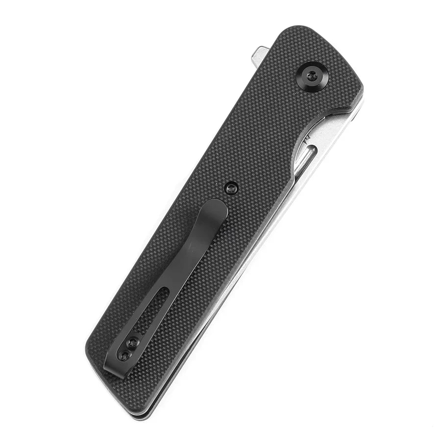 Tenable Anomaly T2038T1 – 3.14" Stonewashed Nitro-V Tanto Blade, Black G10 Handle with Liner Lock