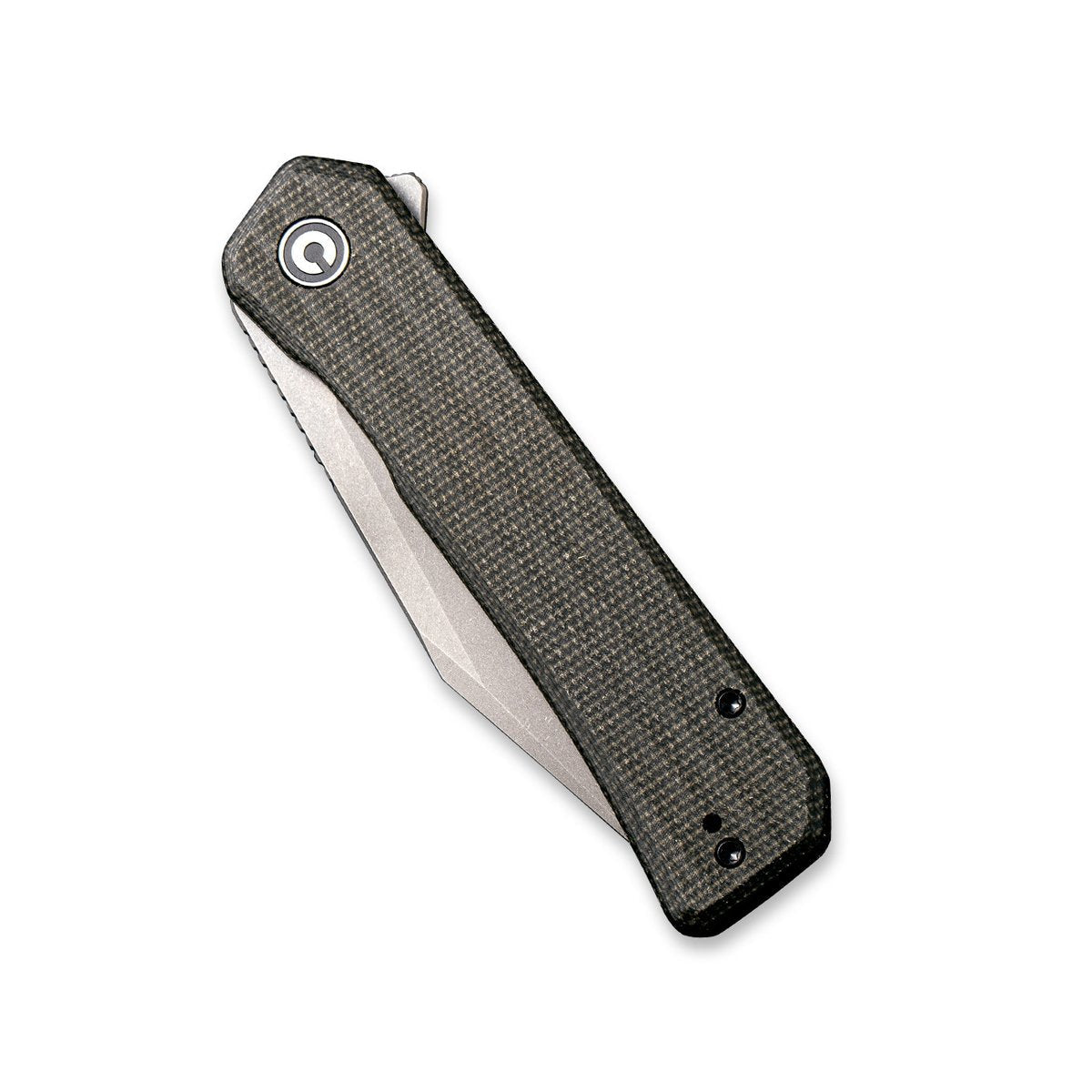 CIVIVI Relic Folding Knife C20077B3 3.48" Gray Stonewashed Nitro-V Blade Dark Green Micarta Handle