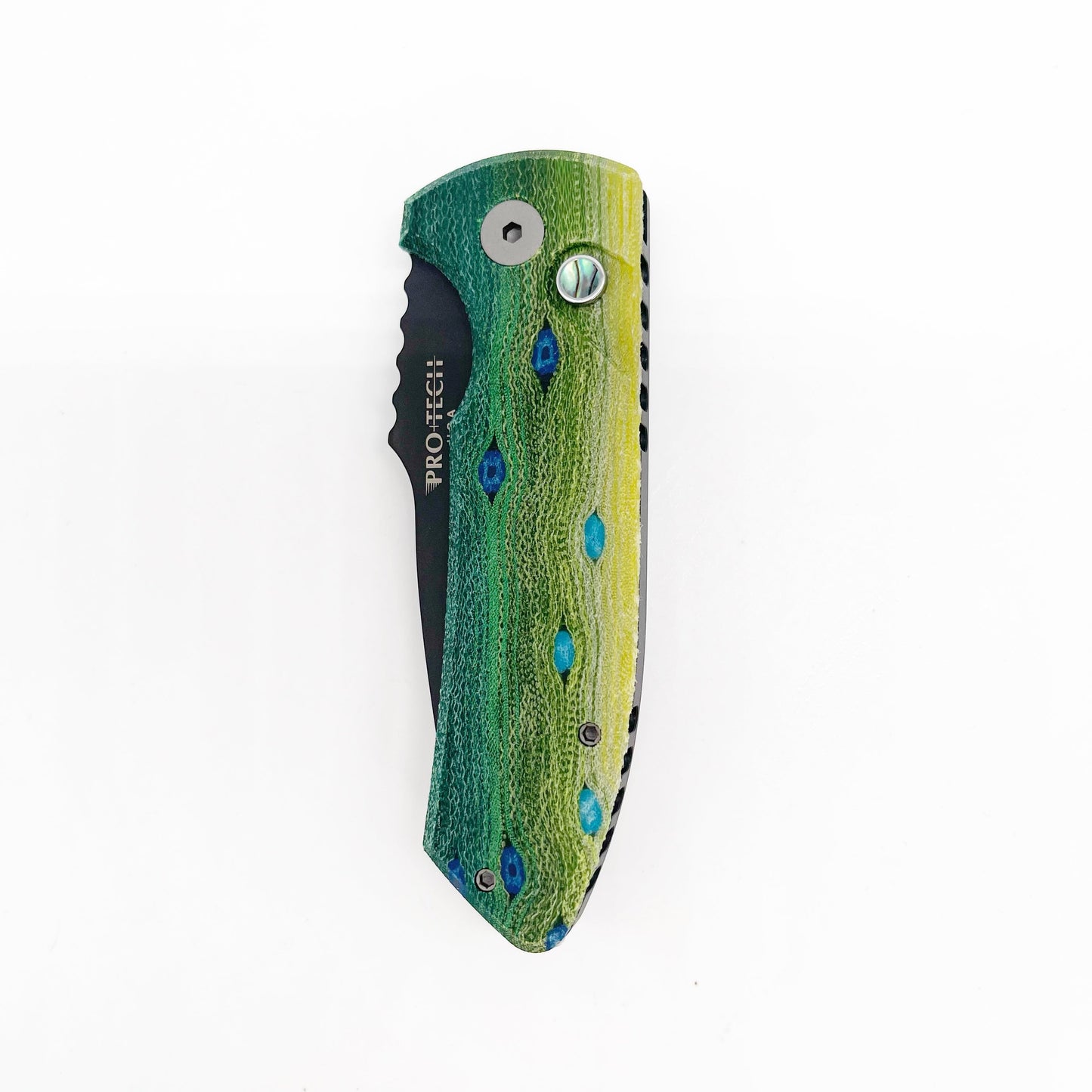 Pro-Tech SBR Auto Folding Knife Unique Micarta / Aluminum Handles DLC S35VN Blade