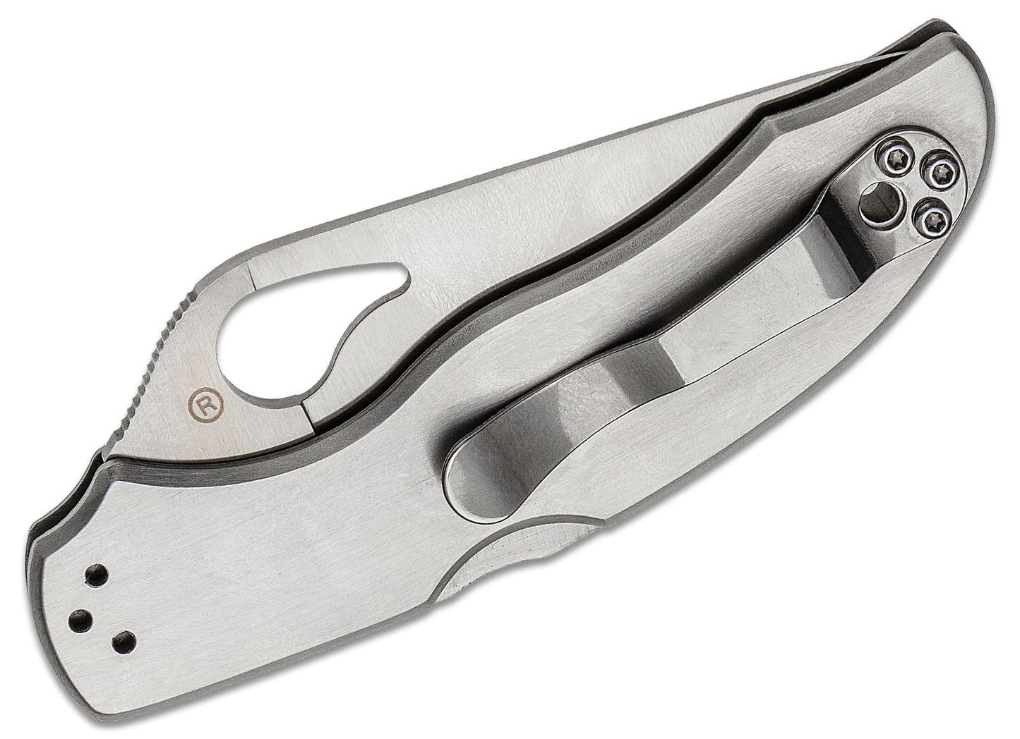 Byrd Harrier 2 – 3.39" Satin Plain Edge 8Cr13MoV Stainless Steel Handle Back Lock – BY01P2