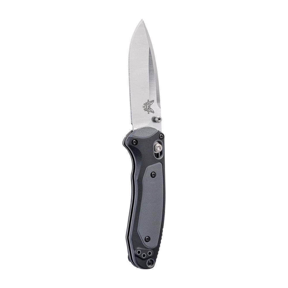 Benchmade Mini Boost 595 BEN-595 front view - 3.11 inch satin CPM-S30V drop point assisted opening folding knife