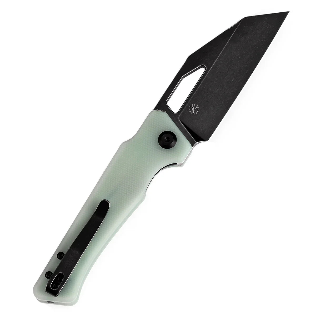 Kansept Egress 3.47" Black Stonewashed 14C28N Jade G10 T1033A6