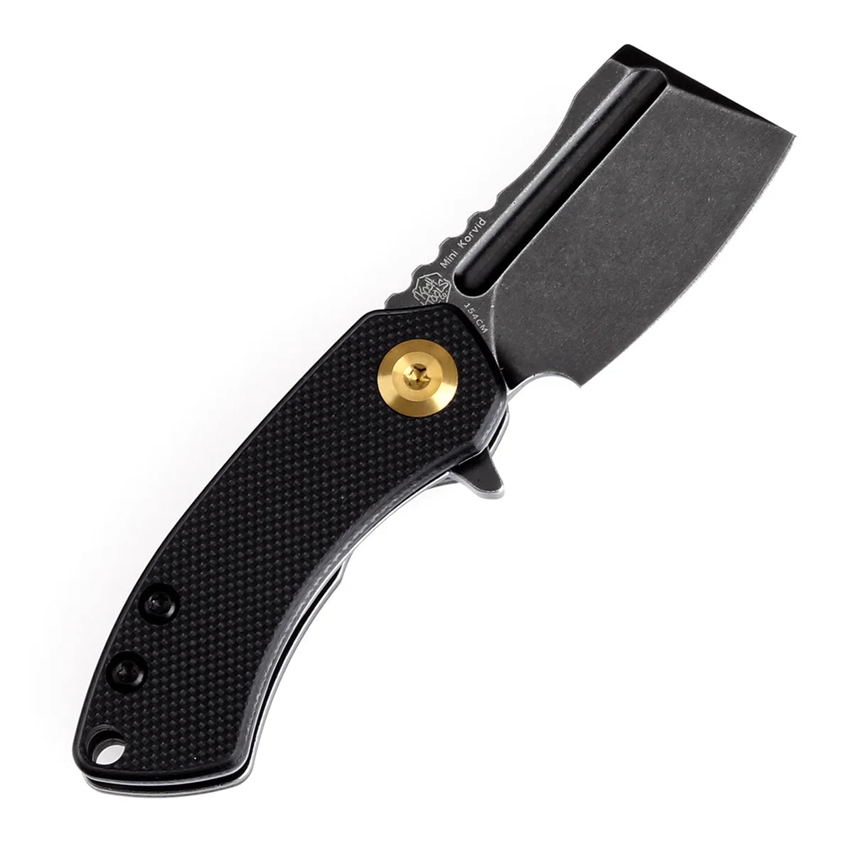 Kansept Mini Korvid 1.45" Black Stonewashed 154CM Black G10 T3030A11