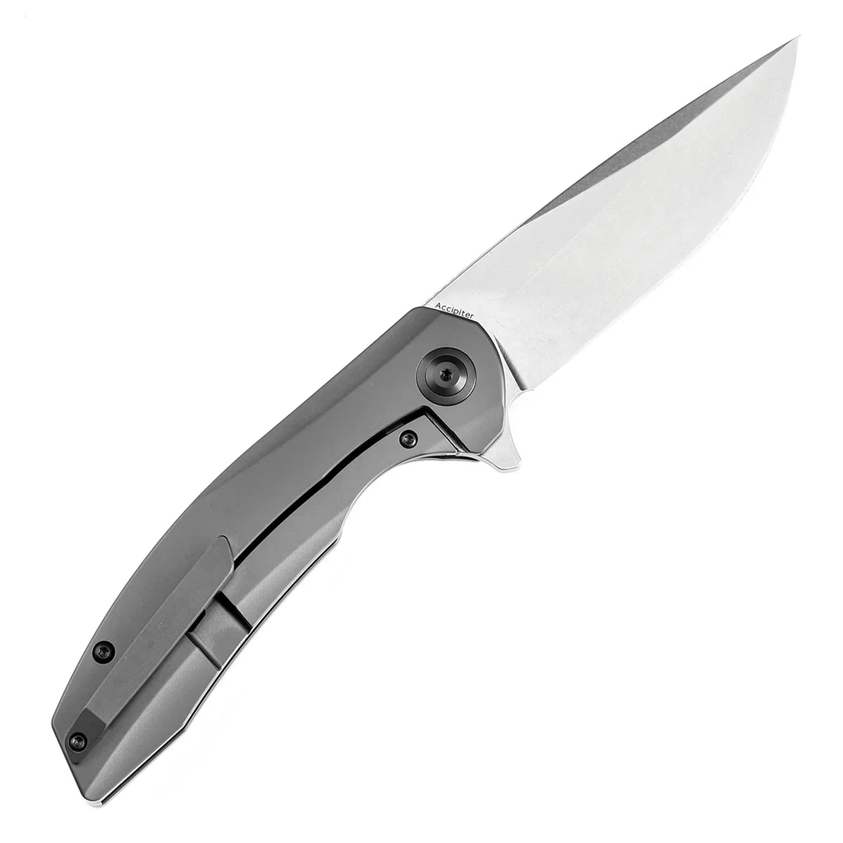 Kansept Accipiter 3.50" Satin CPM S35VN Titanium + Green Carbon Fiber K1007E1