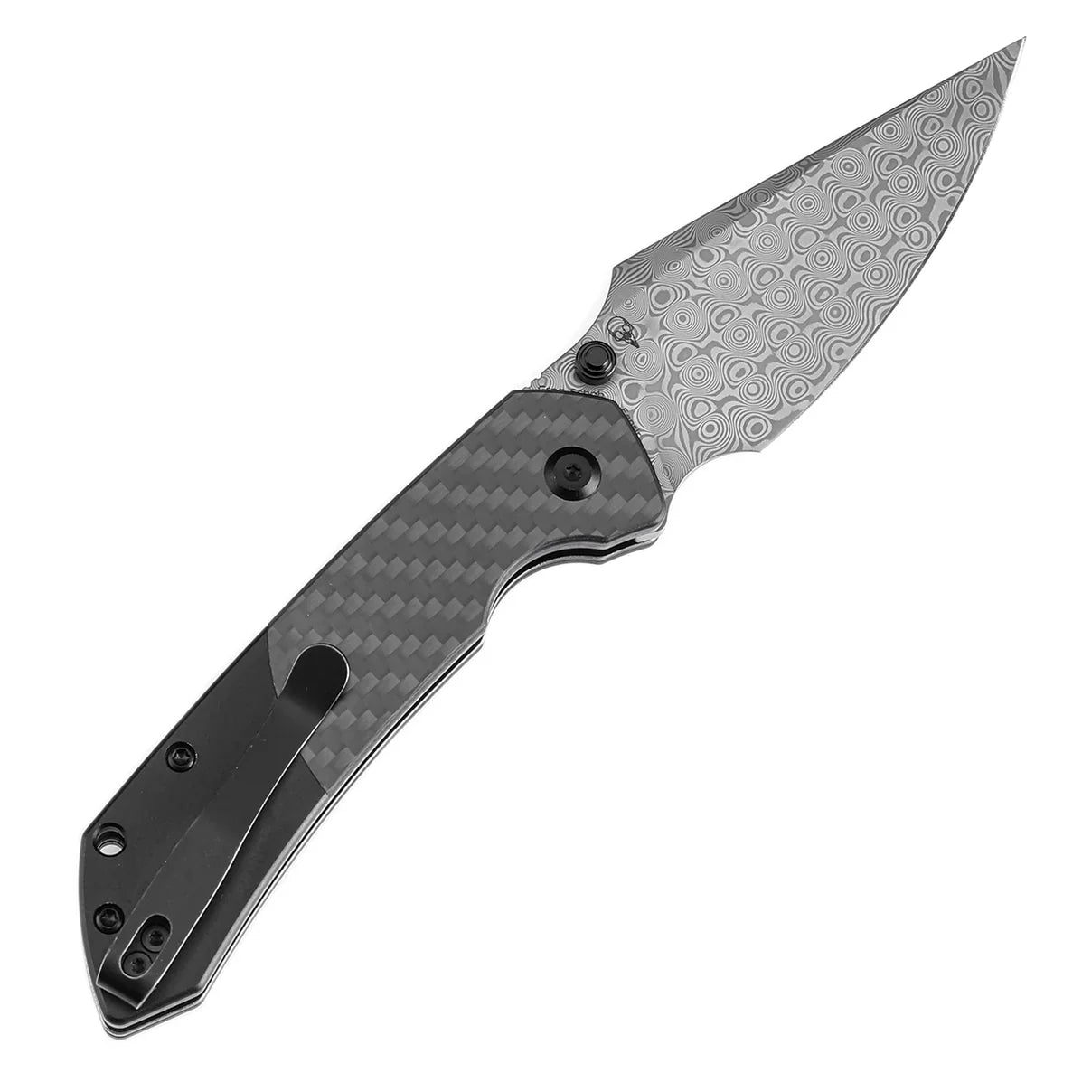 Kansept Niko 3.54" D2 Brown Micarta with Frag Pattern G004A8