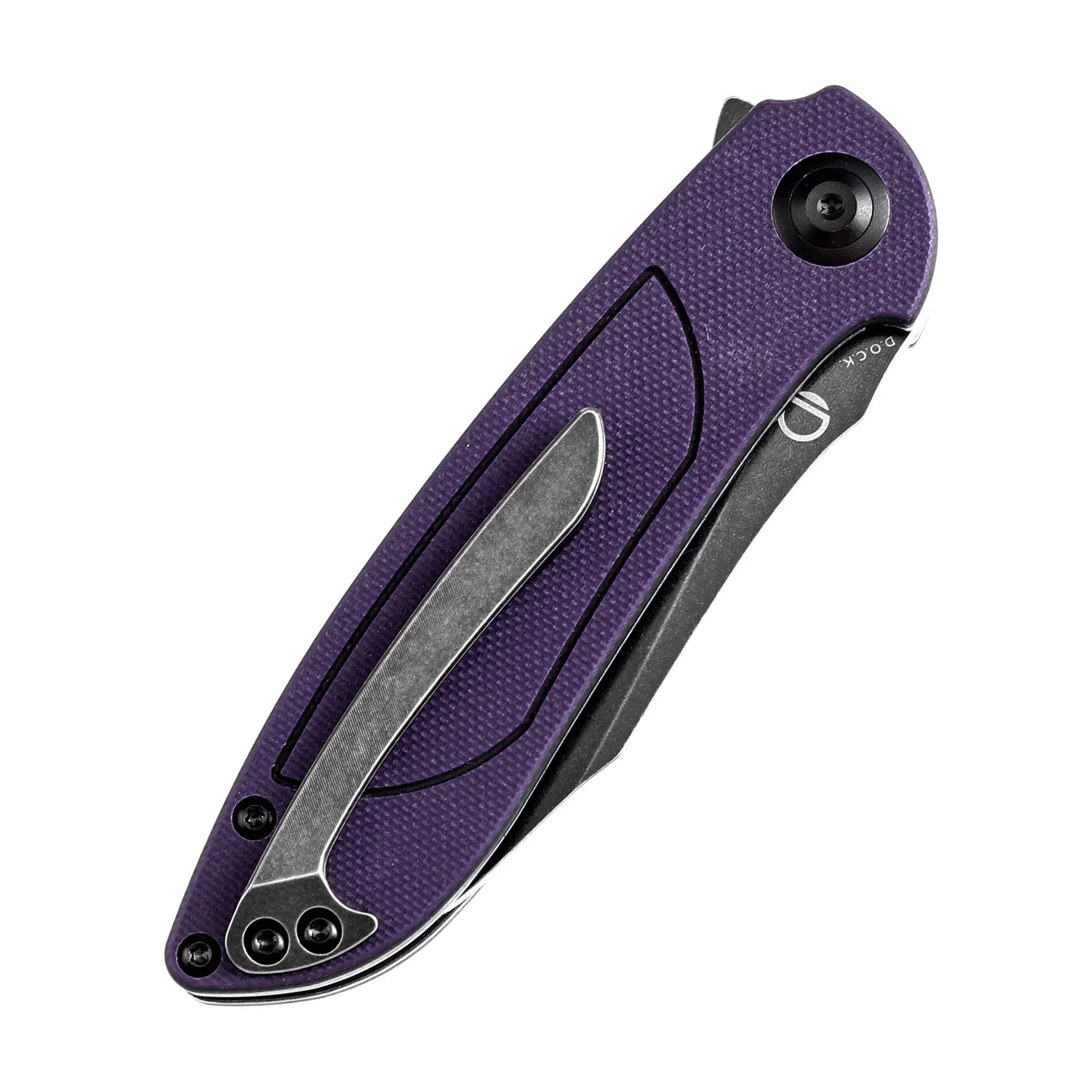 Kansept Prometheus 3.29" Blackwash 14C28N Purple and Black G10 T1040A4