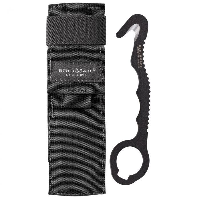 Benchmade 8 BLKW safety cutter with sheath – blunt N680 rescue strap and seatbelt cutter